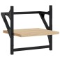 vidaXL Mensole a Parete con Aste 2pz Rovere Sonoma 30x25x30 cm