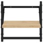 vidaXL Mensole a Parete con Aste 2pz Rovere Sonoma 30x25x30 cm