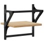 vidaXL Mensole a Parete con Aste 2pz Rovere Sonoma 30x25x30 cm
