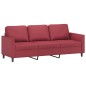 vidaXL Set di Divani 2 pz con Cuscini Rosso Vino in Similpelle vidaXL Set di Divani 2 pz con Cuscini Rosso Vino in Similpelle