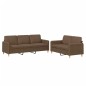 vidaXL Set di Divani 2 pz con Cuscini Marrone in Tessuto vidaXL Set di Divani 2 pz con Cuscini Marrone in Tessuto