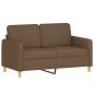 vidaXL Set di Divani 2 pz con Cuscini Marrone in Tessuto vidaXL Set di Divani 2 pz con Cuscini Marrone in Tessuto