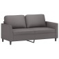 vidaXL Divano a 2 Posti Grigio 140 cm in Similpelle