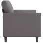 vidaXL Divano a 2 Posti Grigio 140 cm in Similpelle