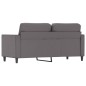 vidaXL Divano a 2 Posti Grigio 140 cm in Similpelle
