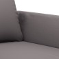 vidaXL Divano a 2 Posti Grigio 140 cm in Similpelle
