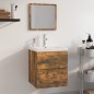 Set di Mobili da Bagno Rovere Fumo in Legno Multistrato Set di Mobili da Bagno Rovere Fumo in Legno Multistrato