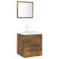 Set di Mobili da Bagno Rovere Fumo in Legno Multistrato Set di Mobili da Bagno Rovere Fumo in Legno Multistrato