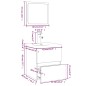 Set di Mobili da Bagno Rovere Fumo in Legno Multistrato Set di Mobili da Bagno Rovere Fumo in Legno Multistrato