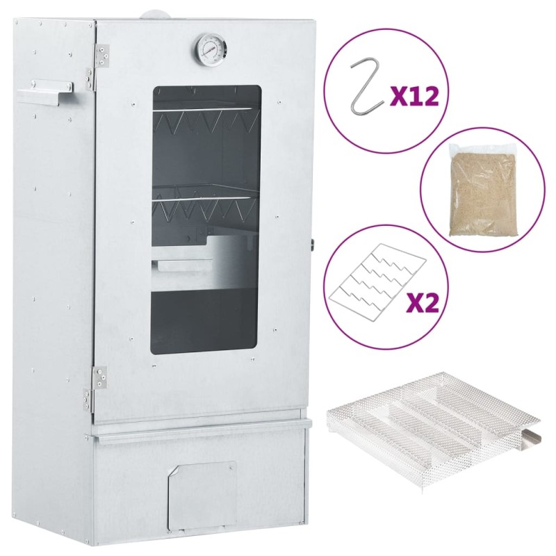 vidaXL Forno Affumicatore BBQ Generatore Fumo Freddo Acciaio Zincato vidaXL Forno Affumicatore BBQ Generatore Fumo Freddo Acciaio Zincato
