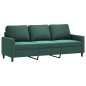 vidaXL Divano a 3 Posti Verde Scuro 180 cm in Velluto vidaXL Divano a 3 Posti Verde Scuro 180 cm in Velluto