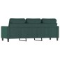 vidaXL Divano a 3 Posti Verde Scuro 180 cm in Velluto vidaXL Divano a 3 Posti Verde Scuro 180 cm in Velluto
