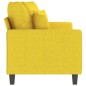 vidaXL Divano a 2 Posti Giallo Chiaro 140 cm in Tessuto vidaXL Divano a 2 Posti Giallo Chiaro 140 cm in Tessuto