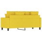 vidaXL Divano a 2 Posti Giallo Chiaro 140 cm in Tessuto vidaXL Divano a 2 Posti Giallo Chiaro 140 cm in Tessuto