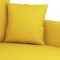 vidaXL Divano a 2 Posti Giallo Chiaro 140 cm in Tessuto vidaXL Divano a 2 Posti Giallo Chiaro 140 cm in Tessuto