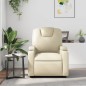 vidaXL Poltrona Reclinabile Crema in Similpelle