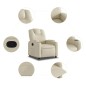 vidaXL Poltrona Reclinabile Crema in Similpelle