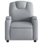 vidaXL Poltrona Reclinabile in Tessuto Grigio Chiaro