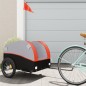vidaXL Rimorchio da Bici Nero e Arancione 45 kg in Ferro vidaXL Rimorchio da Bici Nero e Arancione 45 kg in Ferro