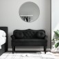 vidaXL Panca con Cuscini Nera 120,5x65x75 cm in Velluto vidaXL Panca con Cuscini Nera 120,5x65x75 cm in Velluto