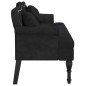 vidaXL Panca con Cuscini Nera 120,5x65x75 cm in Velluto vidaXL Panca con Cuscini Nera 120,5x65x75 cm in Velluto