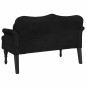 vidaXL Panca con Cuscini Nera 120,5x65x75 cm in Velluto vidaXL Panca con Cuscini Nera 120,5x65x75 cm in Velluto