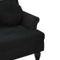 vidaXL Panca con Cuscini Nera 120,5x65x75 cm in Velluto vidaXL Panca con Cuscini Nera 120,5x65x75 cm in Velluto