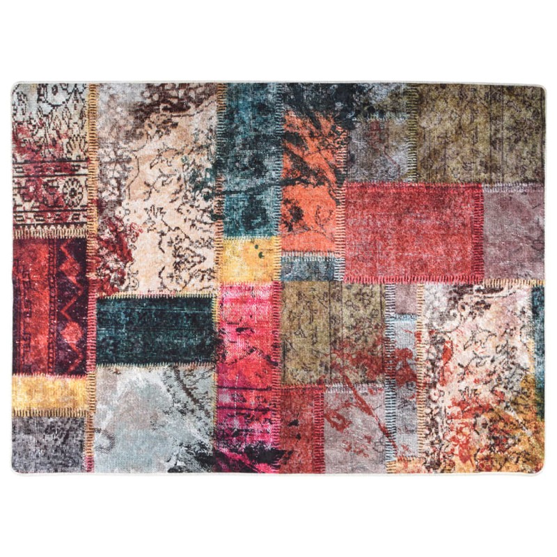 vidaXL Tappeto Lavabile Patchwork Multicolore 150x230 cm Antiscivolo vidaXL Tappeto Lavabile Patchwork Multicolore 150x230 cm Antiscivolo