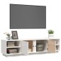 Mobile Porta TV Bianco 156x40x40 cm in Legno Massello di Pino Mobile Porta TV Bianco 156x40x40 cm in Legno Massello di Pino