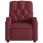 vidaXL Poltrona Massaggiante Reclinabile Rosso Vino in Tessuto