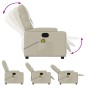 vidaXL Poltrona da Massaggiante Reclinabile Crema Similpelle