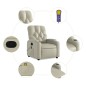 vidaXL Poltrona da Massaggiante Reclinabile Crema Similpelle