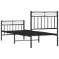 vidaXL Giroletto con Testiera e Pediera Metallo Nero 80x200 cm vidaXL Giroletto con Testiera e Pediera Metallo Nero 80x200 cm