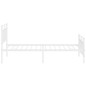 vidaXL Giroletto con Testiera e Pediera Metallo Bianco 107x203 cm vidaXL Giroletto con Testiera e Pediera Metallo Bianco 107x203 cm