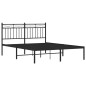 vidaXL Giroletto con Testiera in Metallo Nero 140x190 cm vidaXL Giroletto con Testiera in Metallo Nero 140x190 cm