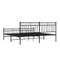 vidaXL Giroletto con Testiera e Pediera Metallo Nero 183x213 cm vidaXL Giroletto con Testiera e Pediera Metallo Nero 183x213 cm