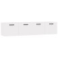 Mobili Parete 2 pz Bianco 60x36,5x35 cm Legno Multistrato Mobili Parete 2 pz Bianco 60x36,5x35 cm Legno Multistrato