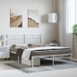 vidaXL Giroletto con Testiera Metallo Bianco 150x200 cm vidaXL Giroletto con Testiera Metallo Bianco 150x200 cm