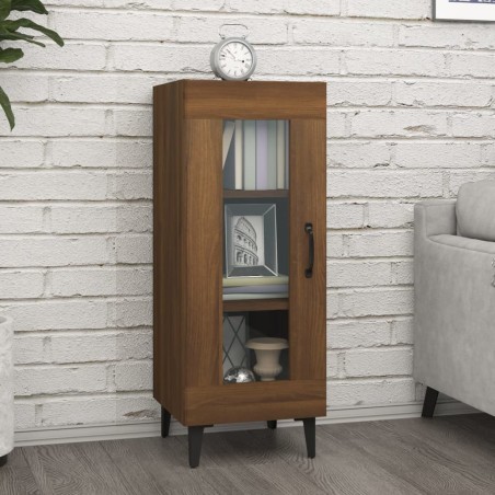 Credenza Rovere Marrone 34,5x34x90 cm in Legno Multistrato