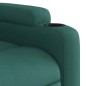 vidaXL Poltrona Massaggiante Reclinabile Verde Scuro in Tessuto