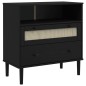 vidaXL Credenza SENJA Aspetto Rattan Nero 80x40x80 cm Massello Pino vidaXL Credenza SENJA Aspetto Rattan Nero 80x40x80 cm Massello Pino