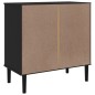 vidaXL Credenza SENJA Aspetto Rattan Nero 80x40x80 cm Massello Pino vidaXL Credenza SENJA Aspetto Rattan Nero 80x40x80 cm Massello Pino