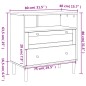 vidaXL Credenza SENJA Aspetto Rattan Nero 80x40x80 cm Massello Pino vidaXL Credenza SENJA Aspetto Rattan Nero 80x40x80 cm Massello Pino