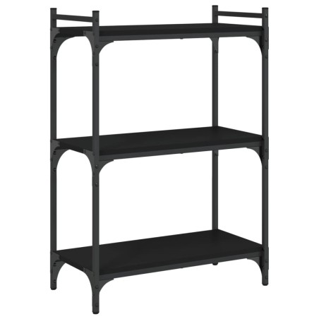 vidaXL Libreria a 3 Ripiani Nera 60x30x86 cm in Legno Multistrato
