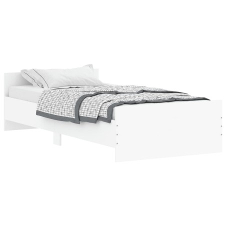 vidaXL Giroletto Bianco 90x200 cm in Legno Multistrato