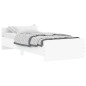 vidaXL Giroletto Bianco 90x200 cm in Legno Multistrato