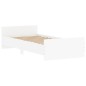 vidaXL Giroletto Bianco 90x200 cm in Legno Multistrato
