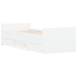 vidaXL Giroletto con Testiera e Pediera Bianco 75x190 cm vidaXL Giroletto con Testiera e Pediera Bianco 75x190 cm