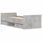 vidaXL Giroletto con Testiera e Pediera Grigio Cemento 75x190 cm vidaXL Giroletto con Testiera e Pediera Grigio Cemento 75x190 cm