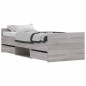 vidaXL Giroletto con Testiera e Pediera Grigio Sonoma 75x190 cm vidaXL Giroletto con Testiera e Pediera Grigio Sonoma 75x190 cm